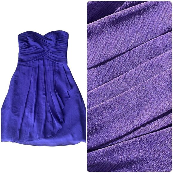 David’s Bridal Elegant Purple Strapless Cocktail Dress Size 2 - Picture 1 of 13